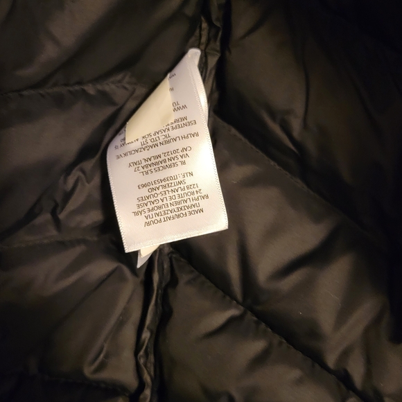 Ralph Lauren Black Puffer Vest with Blue and Yellow Accents - Picture 11 of 11